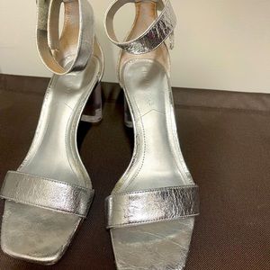 Kendall & Kylie Silver shoes with clear heels!